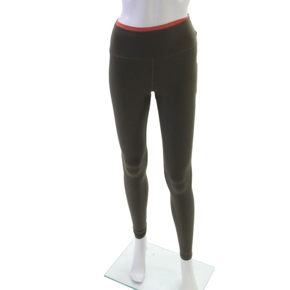 PE Nation Women Compression Leggings Green Nylon Size XS